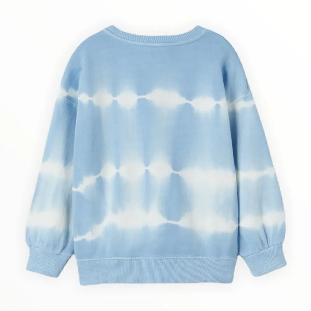 ZARA Kids Blue Tie Dye Good Vibes Sweatshirt NWT Boy Size 6
